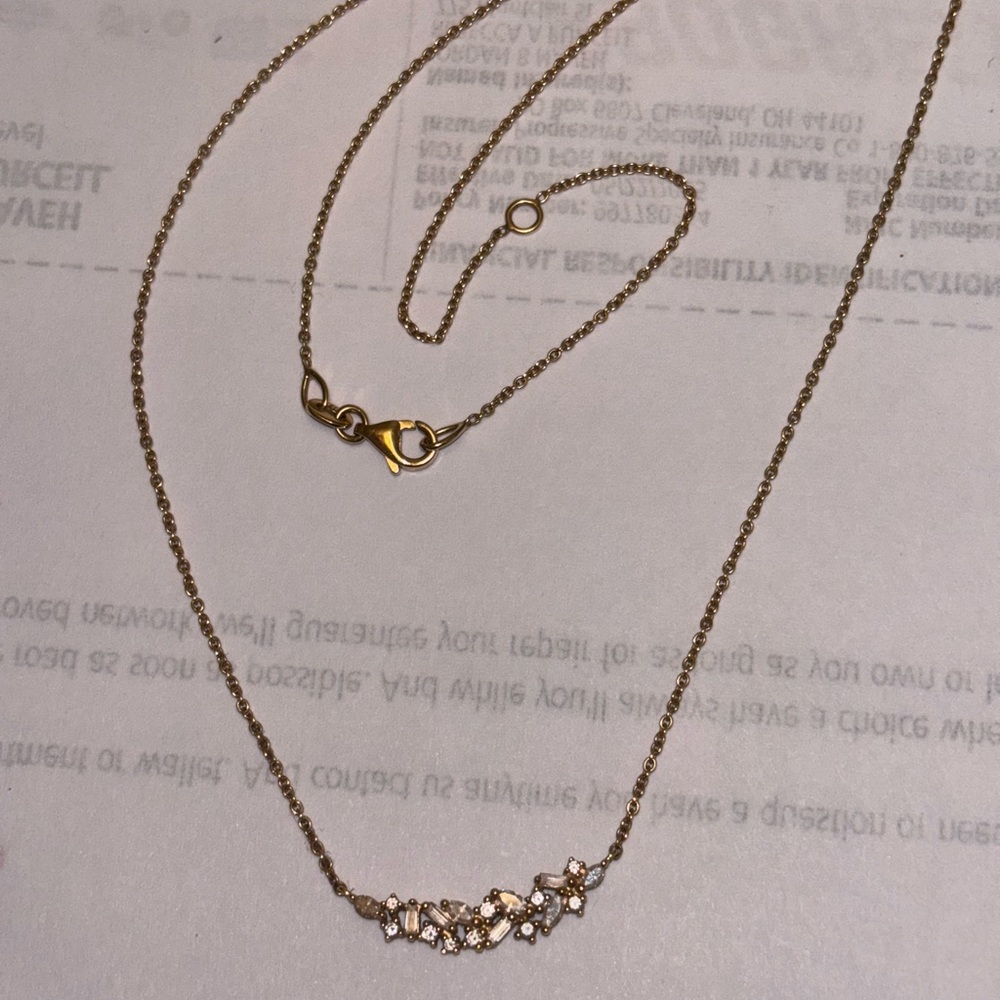 Bony Levy 18k Gold Cluster Diamond Necklace